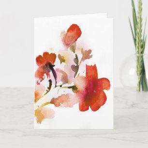 Abstract floral waterpaintings card