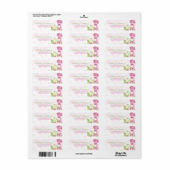 Abstract Floral Wedding Return Address Labels | Zazzle