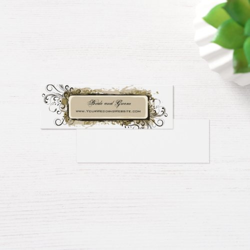 Abstract Floral Wedding Website Business Card Templates