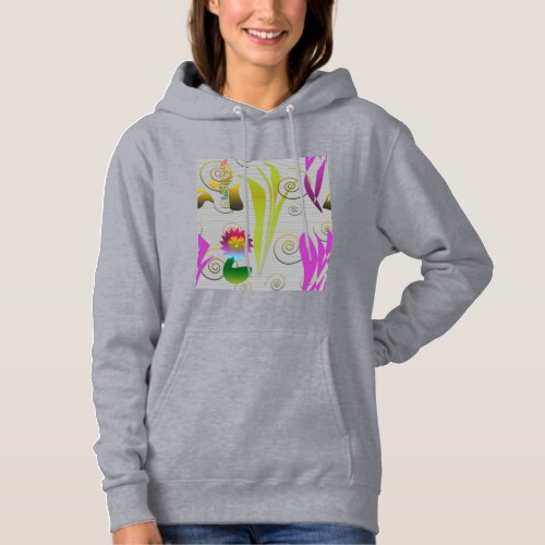 Abstract Floral with Spirals 2 Hoodie