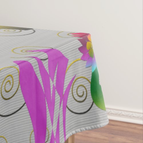 Abstract Floral with Spirals 2 Tablecloth