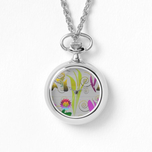 Abstract Floral with Spirals 2 Watch