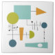 Abstract Flow Chart Geometric Mid Century