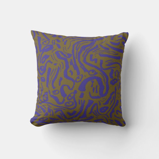 Abstract Flow Lines Throw Pillow- Nasamin studio Throw Pillow (Front)
