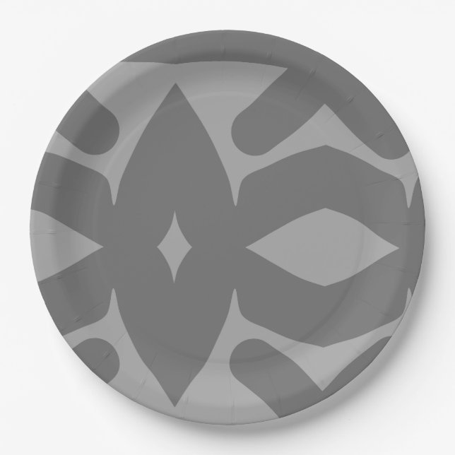 abstract flow paper plates (Front)