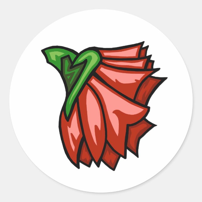 Abstract Flower 1 - Pink Classic Round Sticker (Front)