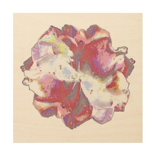 Abstract flower 2  wood wall art