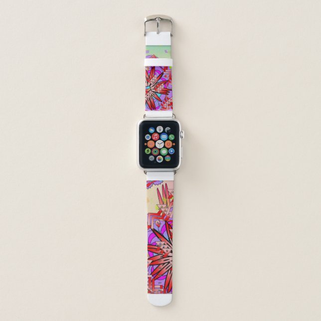 ABSTRACT FLOWER 38mm Apple Watch Band (Front)