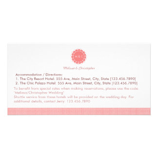 Abstract Flower Accommodation / Directions Card