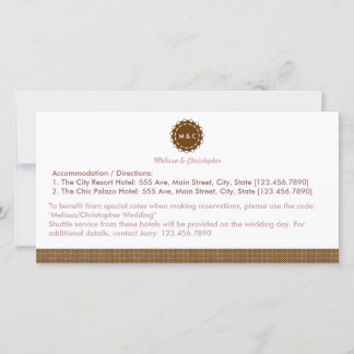 Abstract Flower Accommodation / Directions Card