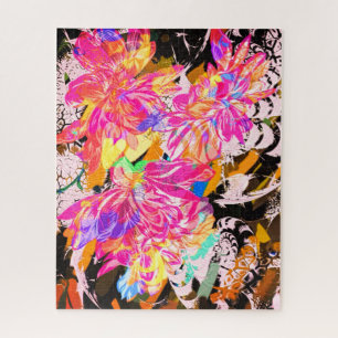 Abstract flower animal pattern colorful jigsaw puzzle