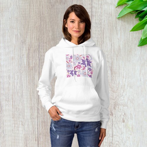 Abstract Flower Background Womens Hoodie