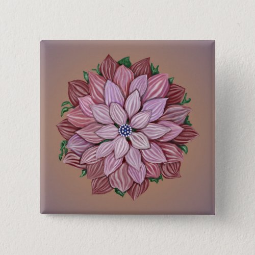 Abstract Flower Based on Vintage Art Button