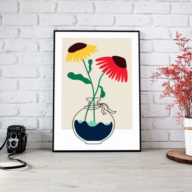 Abstract Flower Bouquet Art Canvas (living room décor, above bed wall art, modern home décor, nursery wall art, large wall décor, canvas)