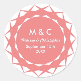 Abstract Flower Classic Round Sticker