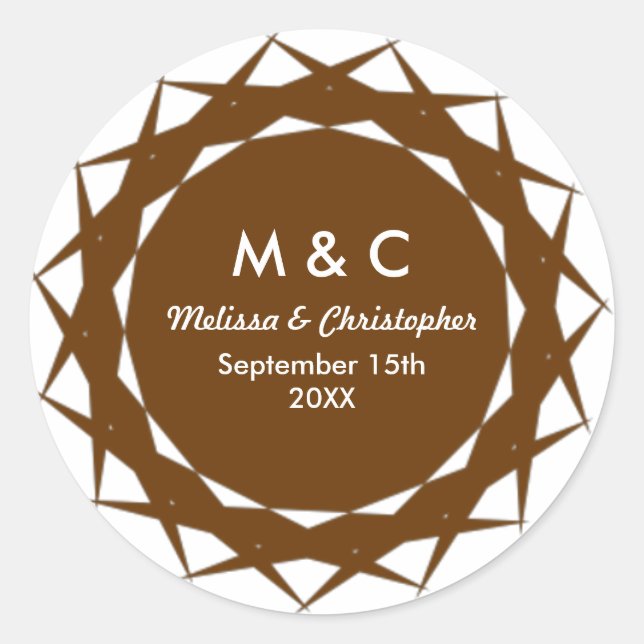 Abstract Flower Classic Round Sticker (Front)