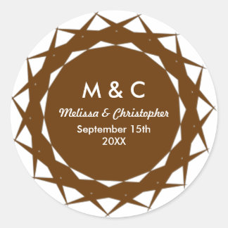 Abstract Flower Classic Round Sticker