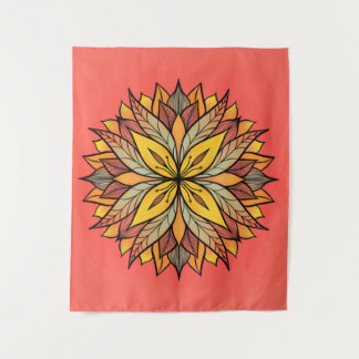 Abstract Flower Colorful Floral Tapestry