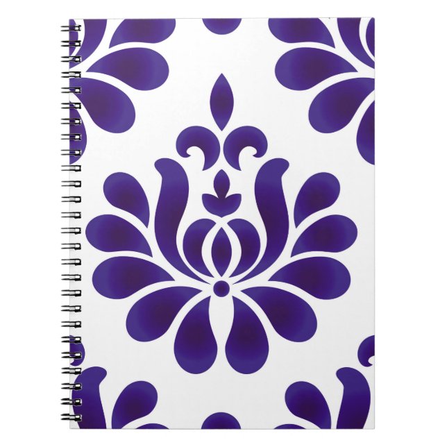 Abstract flower decorative ornament background dam notebook (Front)