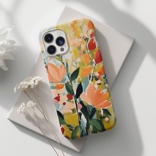 Abstract Flower Design Floral Artistic Case_Mate iPhone 14 Pro Max Case