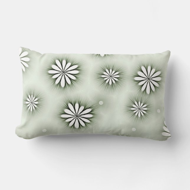 abstract flower design  pillow in gray (Front)