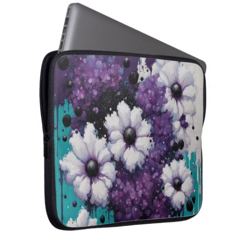 Abstract Flower Drips Laptop Sleeve