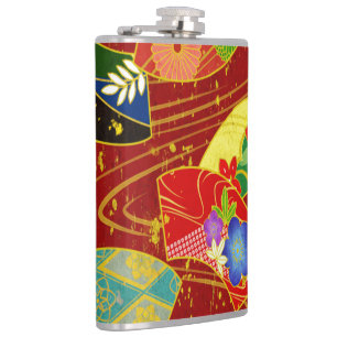 Abstract flower flask