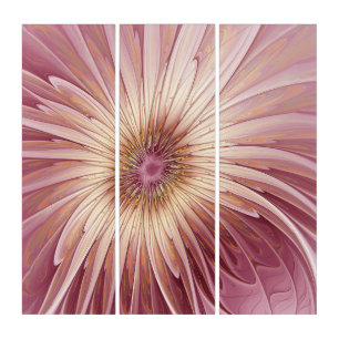Abstract Flower Fractal Art & Shades of Burgundy