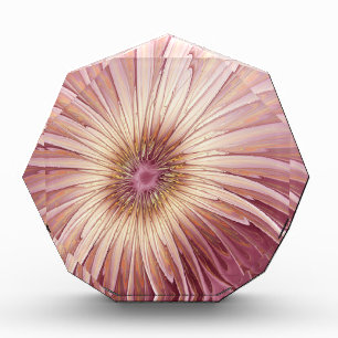 Abstract Flower Fractal Art & Shades of Burgundy Acrylic Award
