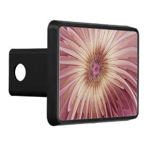 Abstract Flower Fractal Art & Shades of Burgundy Hitch Cover