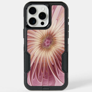 Abstract Flower Fractal Art & Shades of Burgundy iPhone 15 Pro Max Case