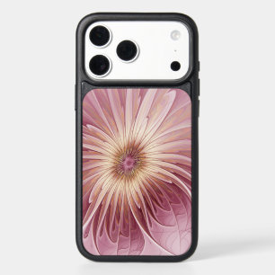 Abstract Flower Fractal Art & Shades of Burgundy iPhone 17 Pro Max Case