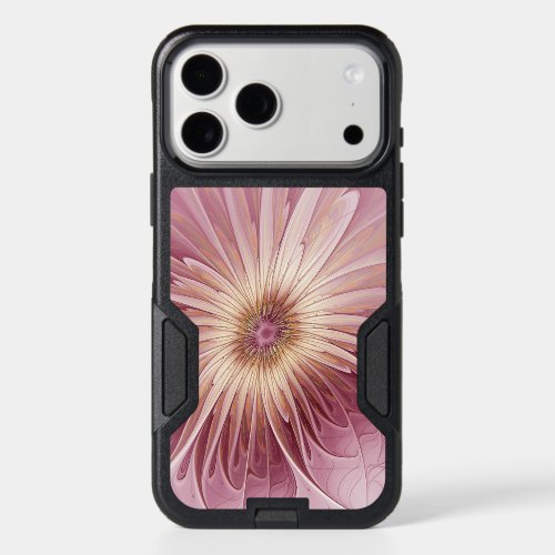 Abstract Flower Fractal Art & Shades of Burgundy iPhone 17 Pro Max Case