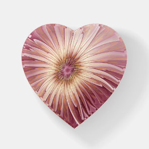 Abstract Flower Fractal Art & Shades of Burgundy Paperweight