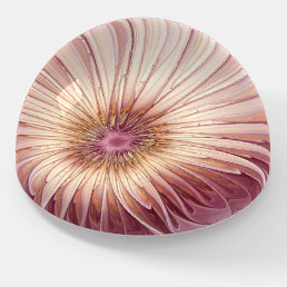 Abstract Flower Fractal Art &amp; Shades of Burgundy Paperweight