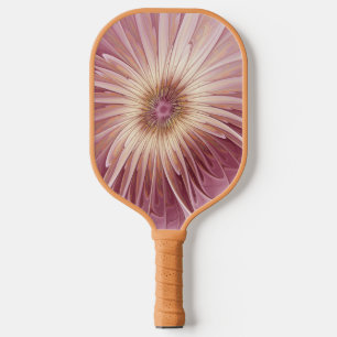 Abstract Flower Fractal Art & Shades of Burgundy Pickleball Paddle