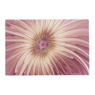 Abstract Flower Fractal Art & Shades of Burgundy Placemat