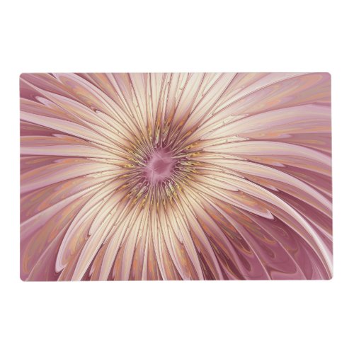 Abstract Flower Fractal Art  Shades of Burgundy Placemat