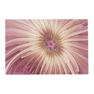 Abstract Flower Fractal Art & Shades of Burgundy Placemat