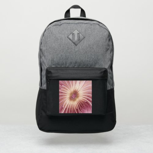 Abstract Flower Fractal Art  Shades of Burgundy Port Authority Backpack