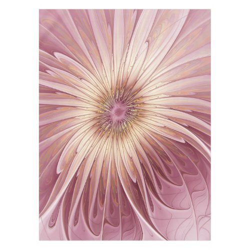 Abstract Flower Fractal Art  Shades of Burgundy Tablecloth
