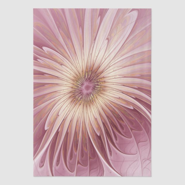 Abstract Flower Fractal Art & Shades of Burgundy Tissue Paper (Front)