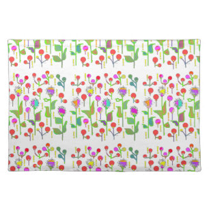 Abstract Flower Garden Cloth Placemat