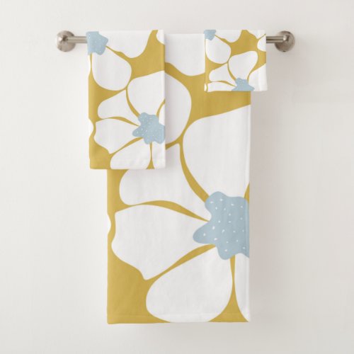 Abstract Flower Glam 4 decor art Bath Towel Set