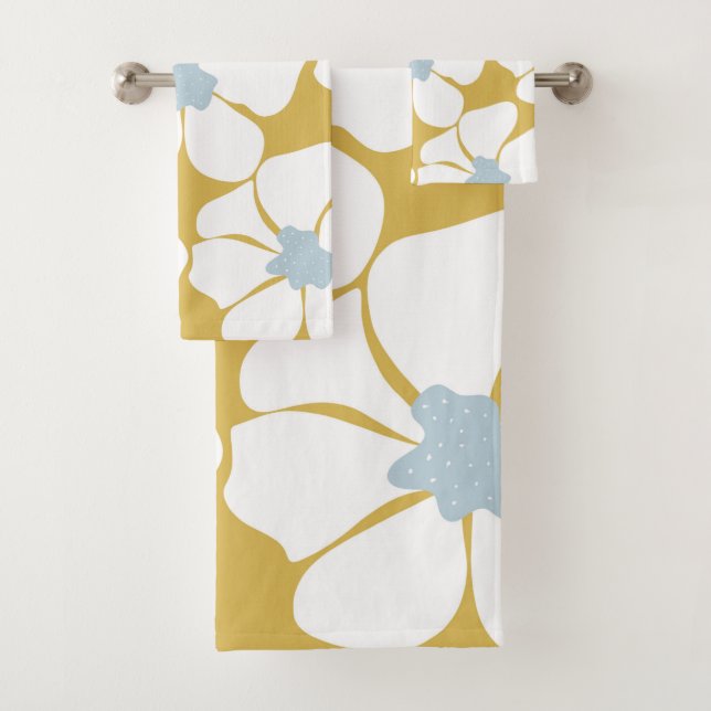 Abstract Flower Glam #4 #decor #art Bath Towel Set (Insitu)