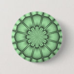 Abstract Flower in Pale Green Button