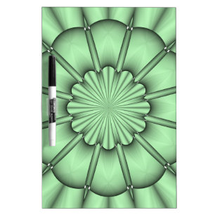 Abstract Flower in Pale Green Dry-Erase Board
