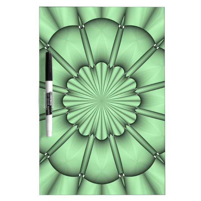 Abstract Flower in Pale Green Dry-Erase Board (Front)