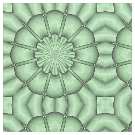 Abstract Flower in Pale Green Fabric