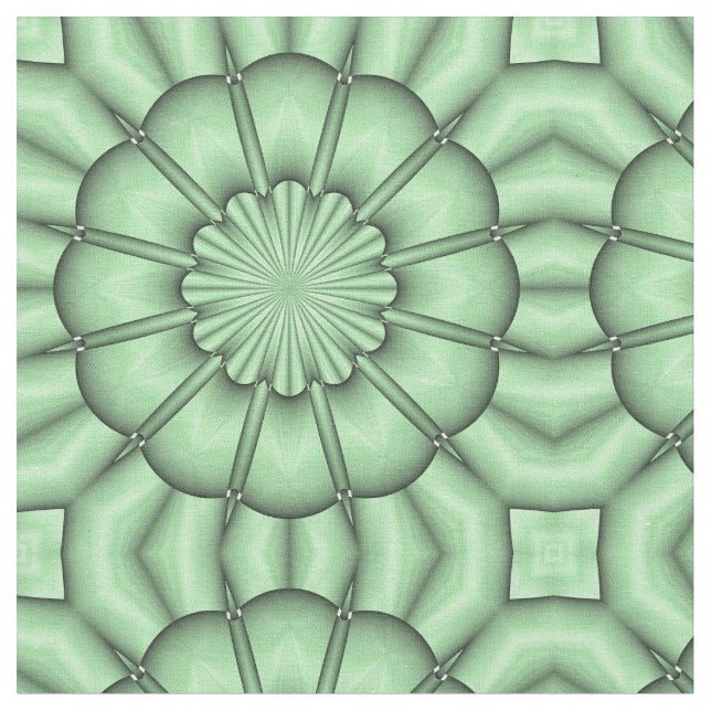 Abstract Flower in Pale Green Fabric (Close Up)